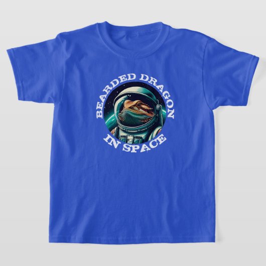 T-shirt Dragon barbu amusant dans l'espace (Poser)