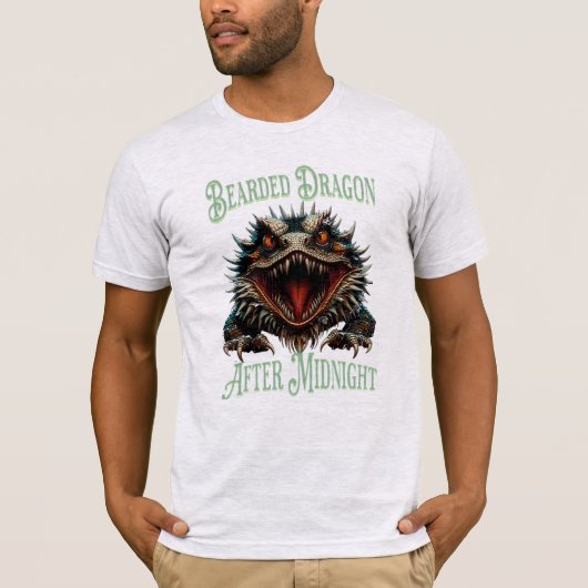 T-shirt Dragon barbu effrayant amusant (Devant)