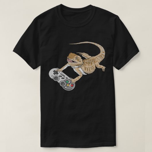 T-shirt Dragon barbu Jeu Vidéo Reptiles Pagona (Design devant)