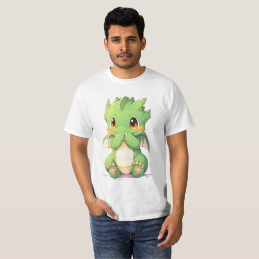 T-shirt Dragon Bébé Vert (Devant entier)