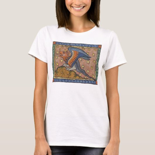 T-shirt Dragon Bestiaire Médiéval c. 1270 (Devant)