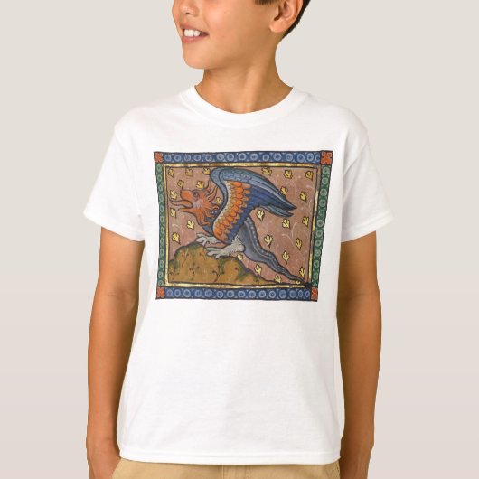 T-shirt Dragon Bestiaire Médiéval c. 1270 (Devant)
