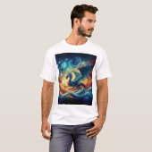 T-shirt Dragon bleu (Devant entier)