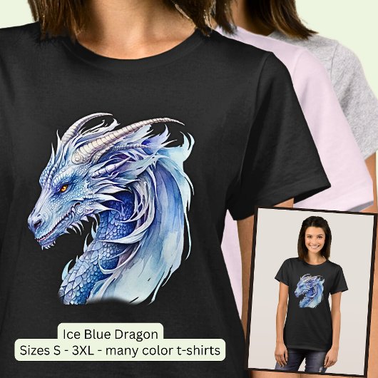 T-shirt Dragon bleu glace