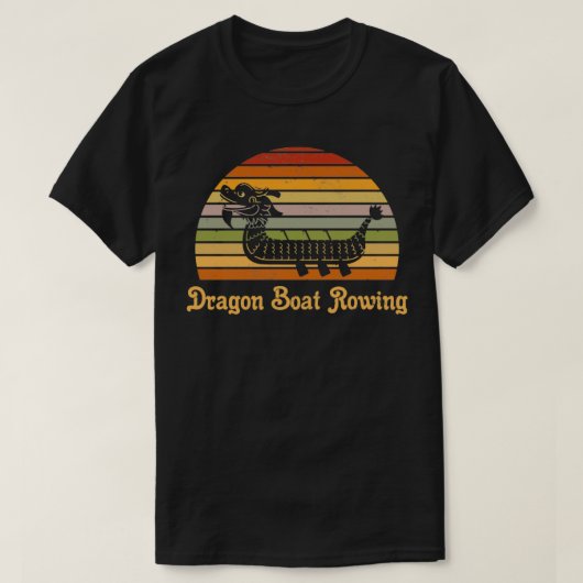 T-shirt Dragon Boat Rowing Vintage (Design devant)