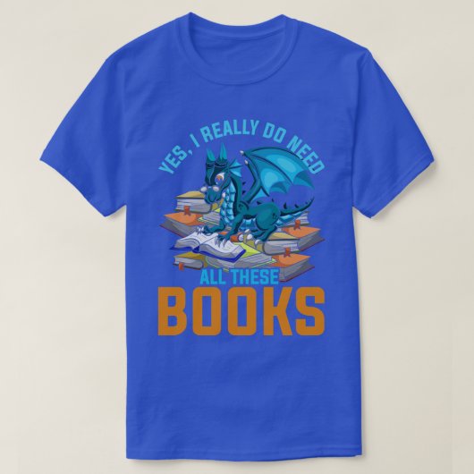 T-shirt Dragon Books Lecture Nerd (Design devant)
