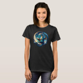 T-shirt Dragon Bookworm, Moonlight Reading Tee (Devant entier)