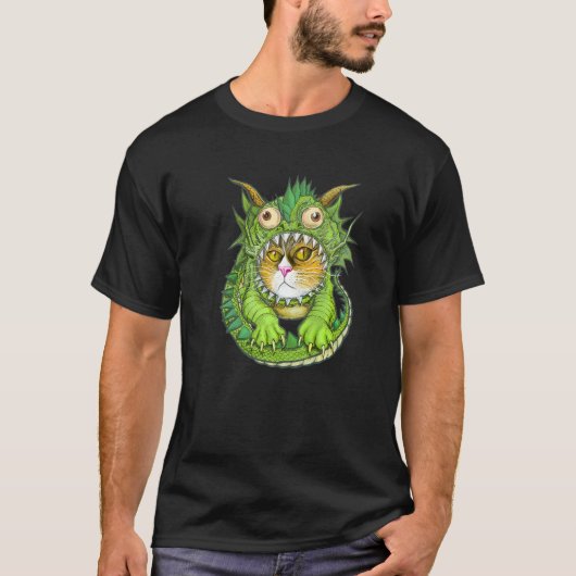 T-shirt Dragon Cat Morgana Par Miskel (Devant)