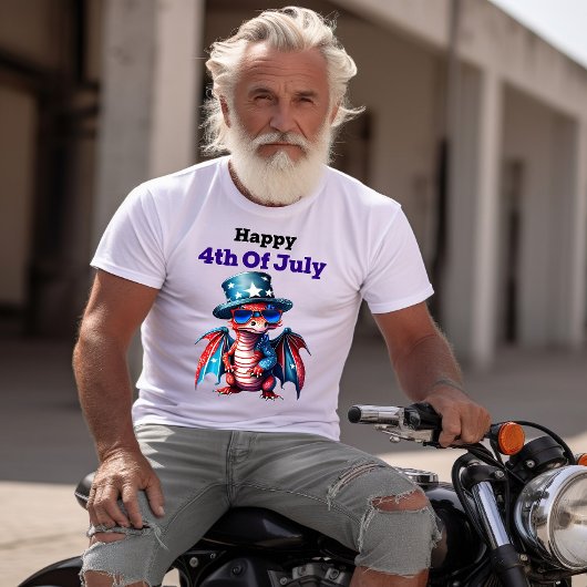 T-shirt Dragon Célébrer 4 juillet