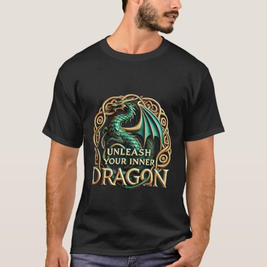 T-shirt Dragon celtique : Symbole de la force éternelle (Devant)
