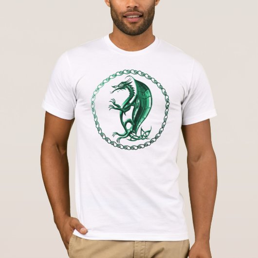 T-shirt Dragon celtique vert (Devant)