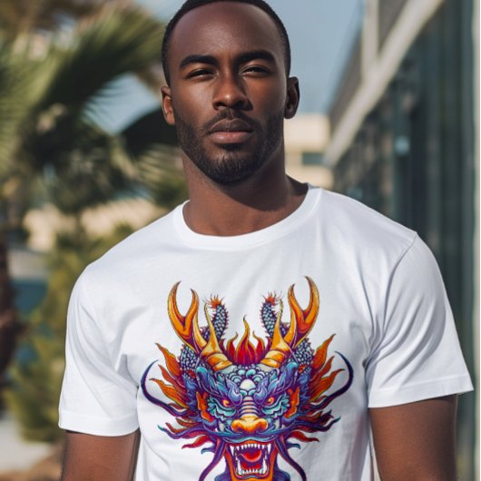 T-shirt Dragon chinois coloré