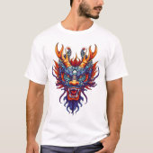T-shirt Dragon chinois coloré (Devant)