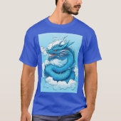 T-shirt Dragon chinois dans les nuages (Devant)