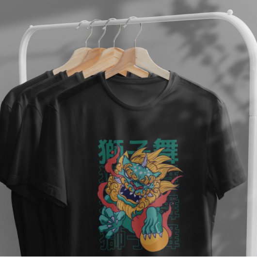 T-shirt Dragon chinois de chien