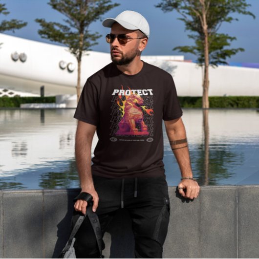 T-shirt Dragon chinois de chien