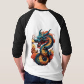T-shirt dragon chinois flamboyant (Dos)