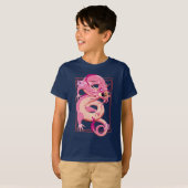 T-shirt Dragon chinois rose (Devant entier)