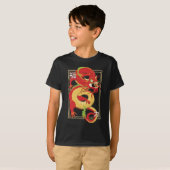 T-shirt dragon chinois rouge (Devant entier)
