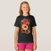 T-shirt dragon chinois rouge (Devant entier)