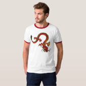 T-shirt Dragon chinois rouge (Devant entier)
