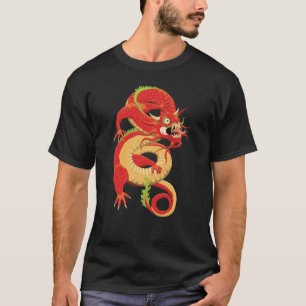 T-shirt Dragon chinois rouge