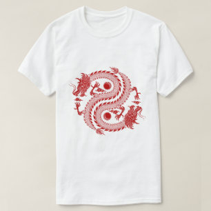 T-shirt Dragon chinois rouge