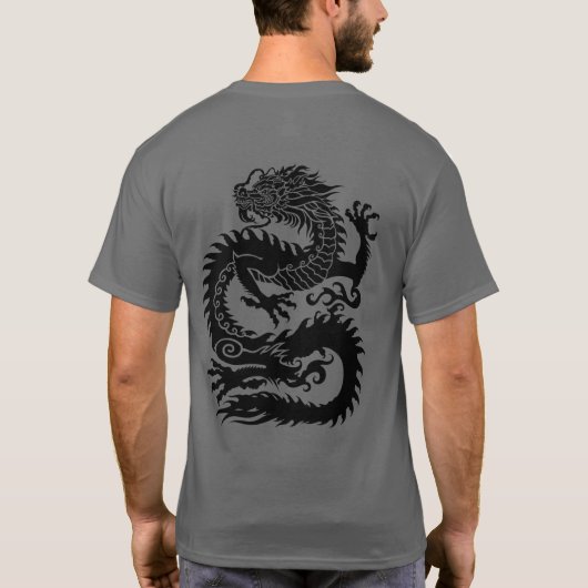 T-shirt dragon chinois traditionnel (Dos)