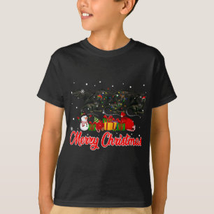 T-shirt Dragon Christmas Pajama Funny Noël Lumières Animau