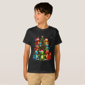 T-shirt Dragon Christmas Tree Squad Santa Hat Fantasy Myth (Devant entier)