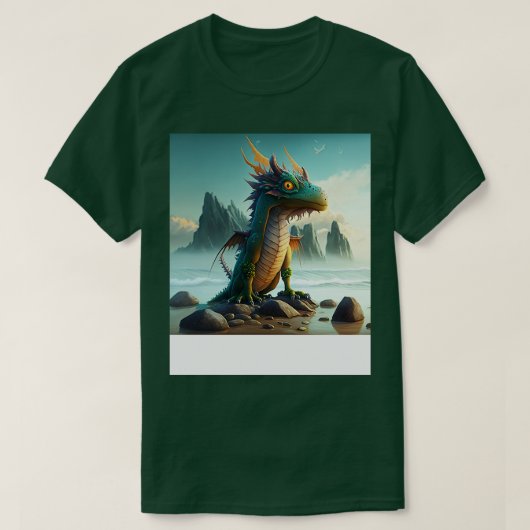 T-shirt Dragon cool sur la plage (Design devant)
