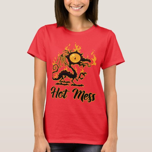 T-shirt Dragon Crise Mess Hot Mess (Devant)
