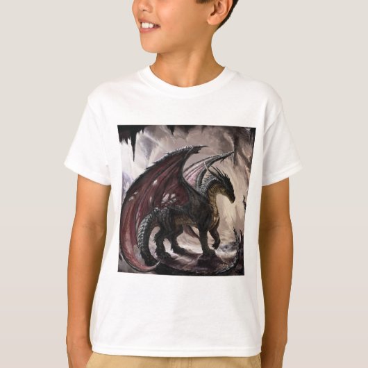 T-shirt Dragon dans la grotte (Devant)