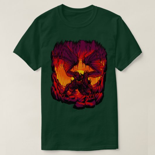 T-shirt dragon dans la grotte (Design devant)