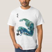 T-shirt Dragon dans les vagues - T-Shir d'énergie de l'océ (Devant)