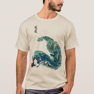 T-shirt Dragon dans les vagues - T-Shir d'énergie de l'océ