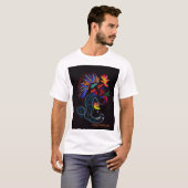 T-shirt Dragon d'art Pop (Devant entier)
