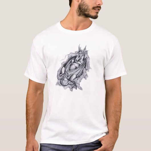 T-shirt Dragon de bébé de sommeil (Devant)