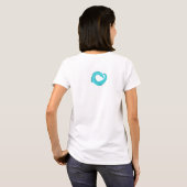 T-shirt Dragon de coeur du Verdigris en blanc (Dos entier)