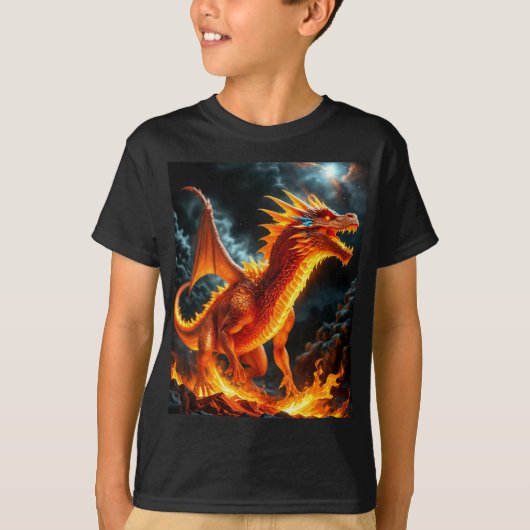 T-shirt Dragon de feu (Devant)