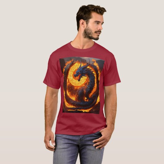 T-SHIRT DRAGON DE FEU (Devant entier)