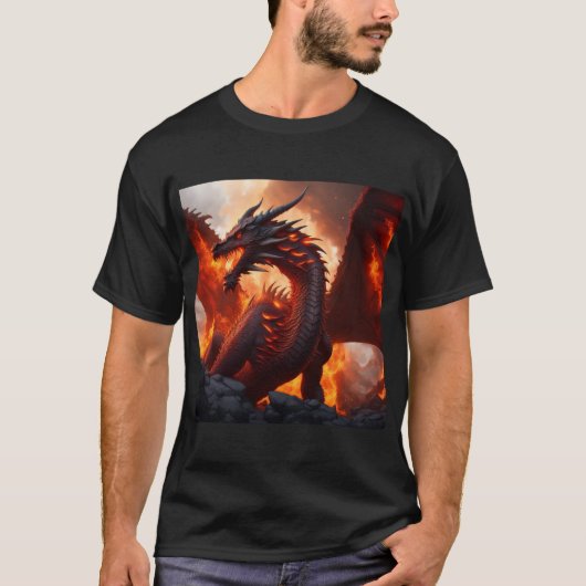 T-shirt Dragon de feu (Devant)