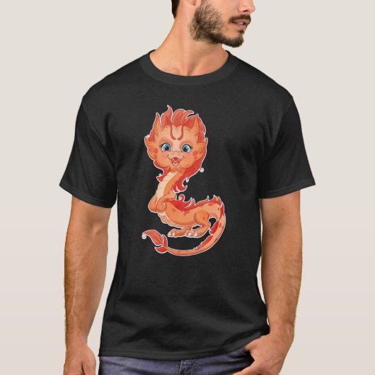 T-shirt Dragon de feu chinois 1 (Devant)