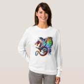 T-shirt Dragon de feu coloré (Devant entier)