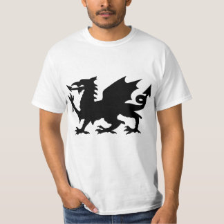 T-shirt Dragon de Galles Noires Silhouette Tee