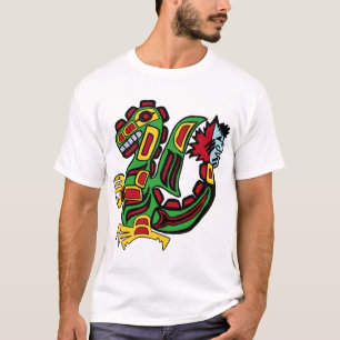 T-shirt dragon de Haida de couleur