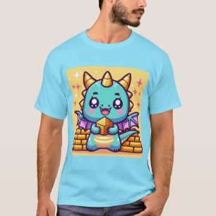T-shirt Dragon de Kawaii avec de l'or !