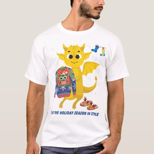 T-shirt Dragon de Noël (Devant)