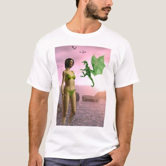 T-shirt Dragon de plage (Devant)