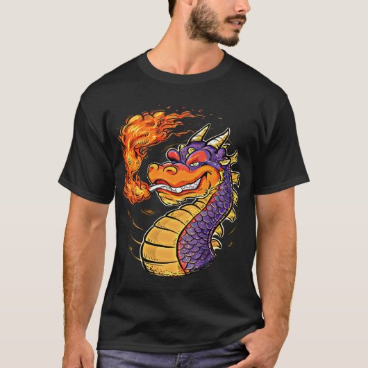 T-shirt Dragon de respiration incendie (Devant)